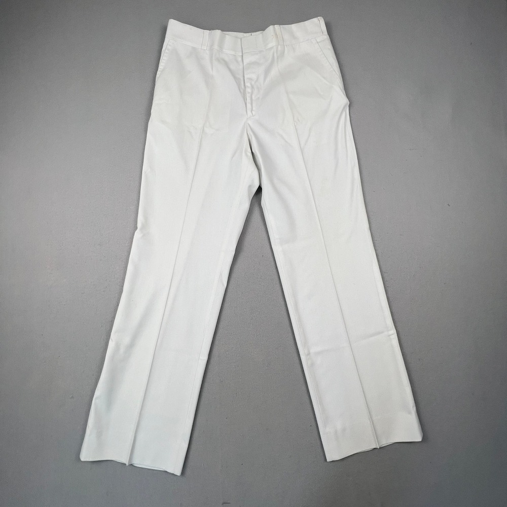 Norm Thompson Trousers Mens 32x31 White Straight Leg Vintage Chino Dress Pants